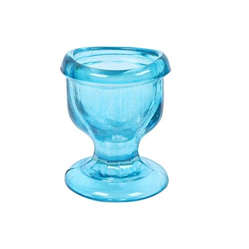 Glass Eye Wash Cup with Engineering Design to Fit Eyes for Effective Eye Cleansing - Eye Shaped Rim, Snug Fit Set of 6 Mix Colour