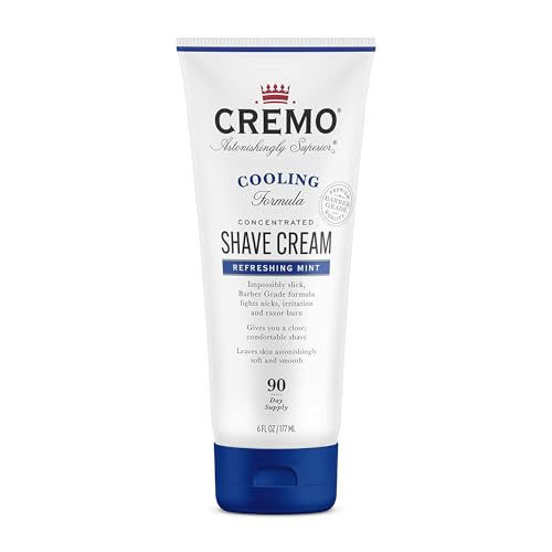 Cremo Barber Grade Sandalwood and Cooling Shave Creams, Ultra-Slick Shaving Cream for Men, Fights Nicks, Cuts and Razor Burn, 2 x 6 Fl Oz