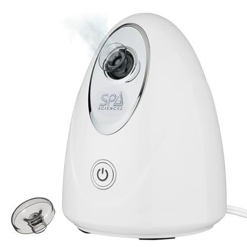 Spa Sciences - CIRRA - Nano Ionic Facial Steamer with UVC Sanitizing Protection, Aromatherapy Function, Detox Pores, and Boost Circulation - Includes an Essential Oil Basket