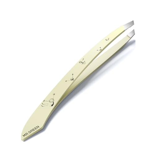 MR.GREEN Tweezers For Women Facial Hair, Professional Precision Eyebrow Tweezers for Women and Men, Stainless Steel Slanted Cute Hair Removal Plucker