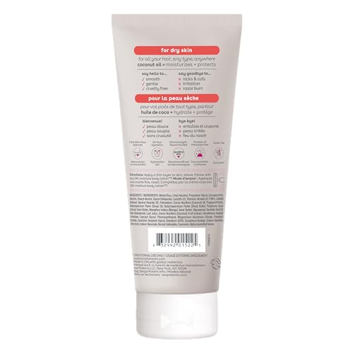 eos Shea Better Dry Skin Shaving Cream, Shave Cream for Women, Skin Care and Lotion with Coconut Oil, 24-Hour Hydration, 7 fl oz, Packaging May Vary
