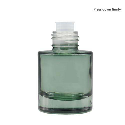 10 Pack 1oz Dark Green Round Flat Shoulder Essential Oil Dropper Bottle With 2 Funnels And 2 Plastic Pipette, 30 ml Thick Bottom Dropper Bottle Travel Aromatherapy Oil Container