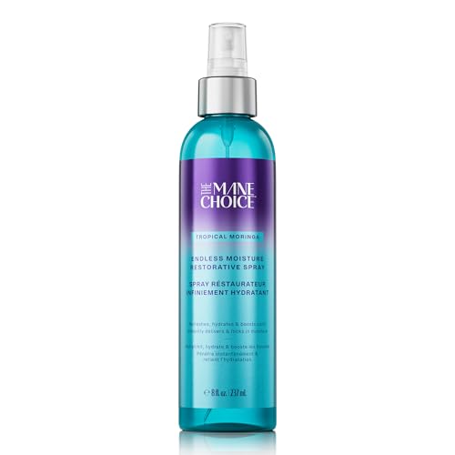 The Mane Choice Tropical Moringa Sweet Oil & Honey Endless Moisture Restorative Hair Spray, Supports Natural Hair Growth & Retention, Hydrating Curl Refresher & Shine Spray, Fights Frizz, 8 Fl Oz