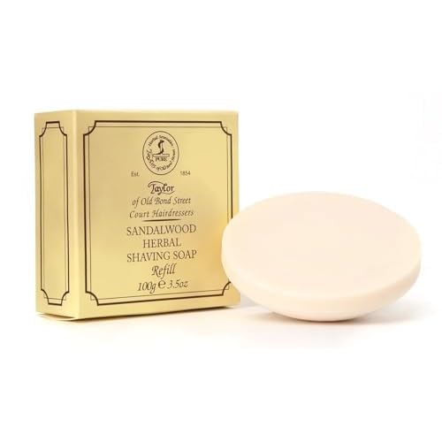 Taylor of Old Bond Street Sandalwood Hard Shaving Soap Refill, 3.5-Ounce, (01051)