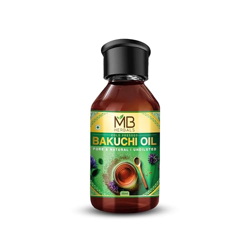 MB Herbals Cold Pressed Bakuchi Oil, Pure and Natural Undiluted, 50ml/1.69 fl oz