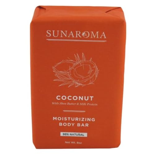 Sunaroma Soap Bar Coconut 8 Ounce (236ml) (6 Pack)
