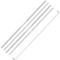 iPower 4-Pack 19 inch Bud Bowl Leaf Trimmer Blades Replacement, Stainless Steel for Spin Clean Cut, Included 2 Serrated 2 Straight Blades, Actual Length 16.4'', Silver