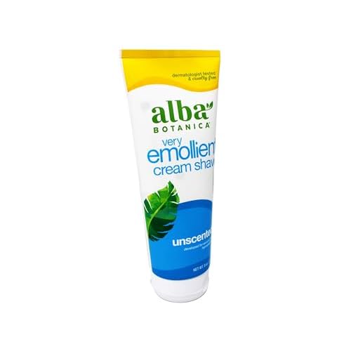 Alba Botanica Very Emollient Cream Shave, Unscented, 8 Oz