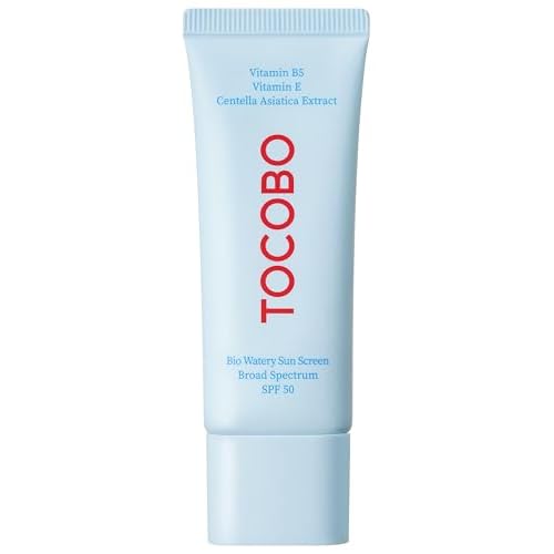 Bio Watery Sunscreen SPF 50 Broad Spectrum Korean Facial Sun Cream with Hyaluronic Acid - Lightweight Daily Face Sunblock Lotion - Vegan, Hypoallergenic, Oxybenzone-Free 1.35 fl oz