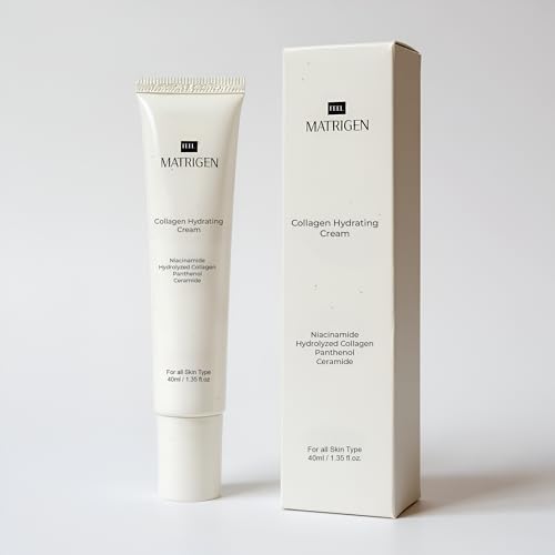FEEL MATRIGEN Collagen Hydrating Cream with Niacinamide, Hydrolyzed Collagen, Panthenol & Ceramide ? Deep Moisture, Skin Barrier Support, Firmness & Radiance, 1.35 fl. oz