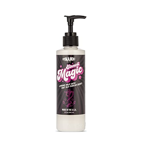 Dynamic Color Co - Stencil Magic Tattoo Solution and Remover, for Artists, Made in USA (8 oz Bottle Set)