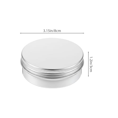 Aluminum Tin Jar, 30 Pack 4oz Metal Round Tins Salve Containers Lip Balm Tin, Aluminum Round Cans With Lid For Crafts, Food Storage, Diy (Silver)