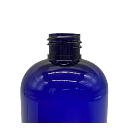 Natural Farms 12 Pack 8 oz - Blue Boston Plastic Spray Bottles - Fine Mist Sprayer & Dust Cap for Essential Oils, Perfumes, Cleaning Products - Made in the USA