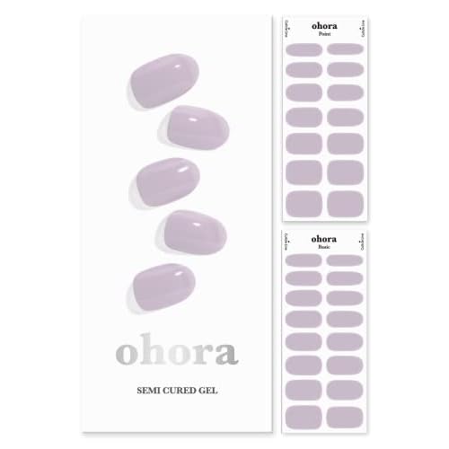 ohora Semi Cured Gel Nail Set of 2 (Pro Easy Peel Remover & N Cream Lavender) - Professional Salon-Quality Nail Care