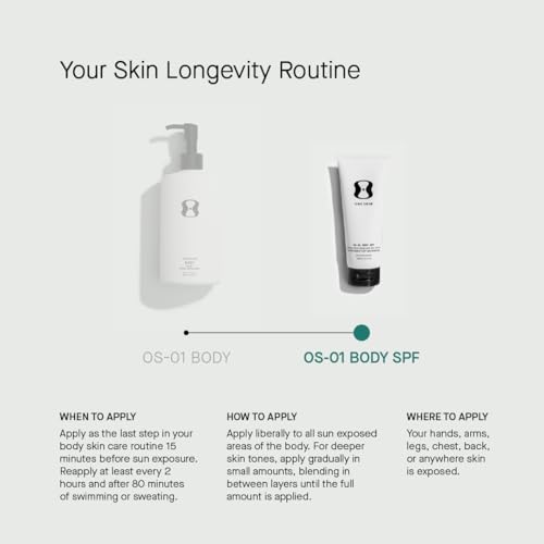 OneSkin BODY SPF OS-01 Peptide Broad Spectrum SPF 30+ Mineral Sunscreen- Protects Skin from UV Aging & Water Resistant, Includes Potent Antioxidants, Suitable for Sensitive Skin
