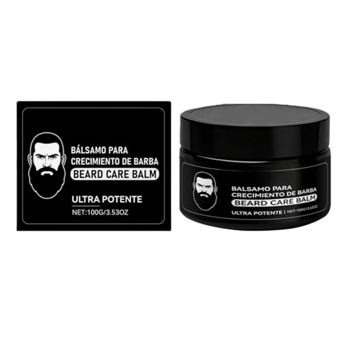 Estimulante Para Barba, Apolo Cosmetics Para Barba, Ultra Potente B?lsamo de Crecimiento, New De Barba, Stimulating Beard Moisturizes & Strengthens Facial Hair for Men, 100ml / 3.5oz