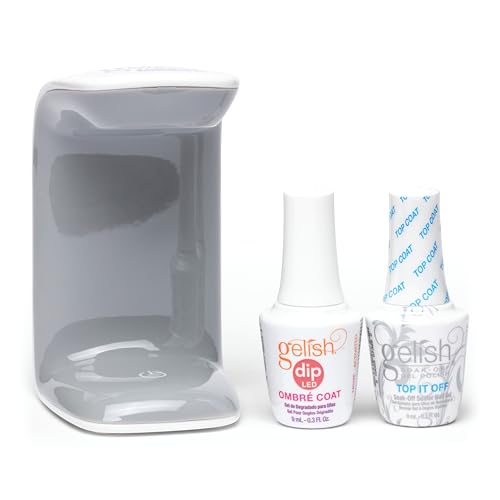 Gelish Ombre Coat Intro Kit ? LED Light, Top Coat & Sealer ? Easy DIY or Salon Use, Long-Lasting Dip Powder Nail Kit, Fast Curing, No Mess Application, Professional Nail Kit