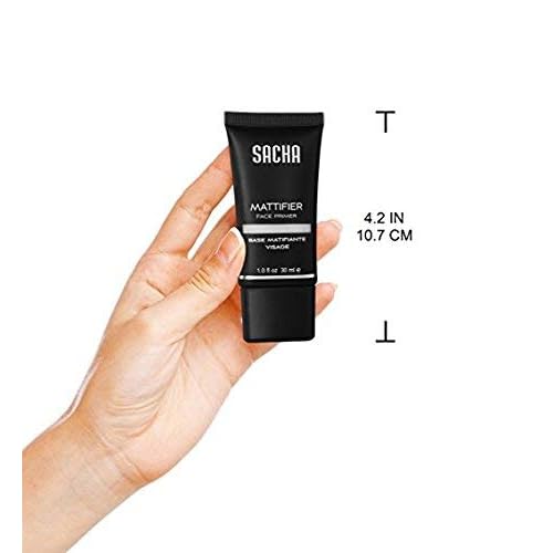 Sacha Mattifier, Mattifying Foundation Primer. Blurs Fine Lines, Pores and Wrinkles. Matte Face Primer and Hydrating Makeup Base for Oily, Combination Skin. 1.0 oz