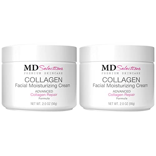 Collagen Face Moisturizer Peptide - Anti-Wrinkle Facial Moisturizer For Face - Niacinamide, Deeply Hydrating Peptide Complex Cream, Facial Skin Care Products For Dry - 2Oz (Pack of 2)