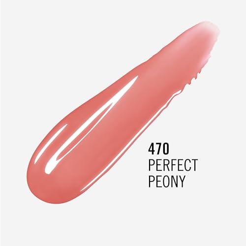 Rimmel London Stay Glossy, 470 Perfect Peony, Lip Gloss, Non-Sticky, Color and Shine, Up To 6-Hour Wear, Precise Applicator, 0.18oz (Pack of 2)