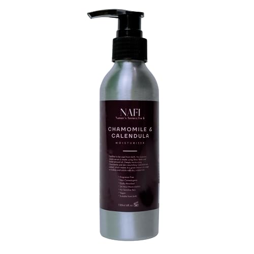 NAFI Chamomile & Calendula Moisturiser for Sensitive Skin ? 150ml | Baby Safe From Birth | Natural Hydrating Face & Body Cream with Shea Butter, Sweet Almond & Avocado Oils | Gentle Daily Skincare