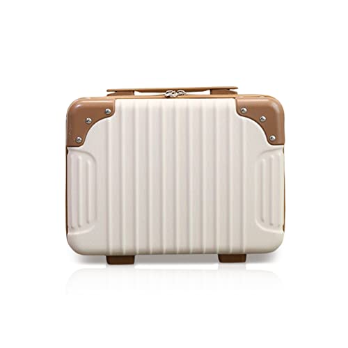 Hard Shell Beauty Case 30 * 15 * 22cm, Portable Waterproof Cosmetic Case with Elastic Band and Zipper, ABS Makeup Travel Case for Women Girl for Lipstick Skin Care