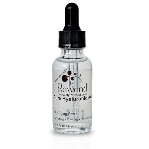 Pure Hyaluronic Acid 2% handmade with Rose water & Frankincense Multi Depth Hydration (High & Low Molecular Weight) Serum, Anti-Dryness, Oil-Free, Deep Hydrating, Anti Aging and Firming
