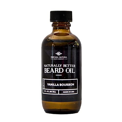 MNSC Vanilla Bourbon Naturally Better Beard Oil & Conditioner - Softens, Smooths, & Strengthens Beard Growth, Hypoallergenic, All-Natural, Plant-Derived, Handmade in USA