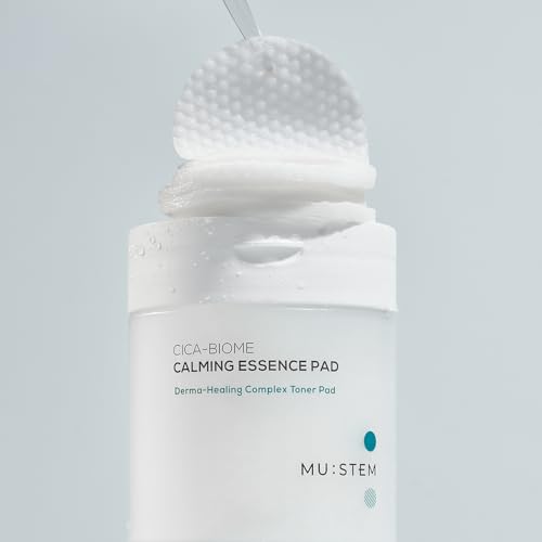 MU: STEM Hydrating, Brightening,Calming Essence Pad. Derma-Healing Complex Hydrogenated lecithin Toner Pads - Radiance Booster, Smooth, Soft, Illuminating Skin 60 Pads 5.75 Oz