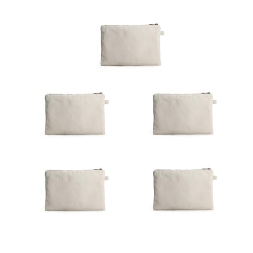 Zipper Pouch Storage Bag Simple and Stylish Women's Cosmetic and Travel Bag (Beige-basic-5)