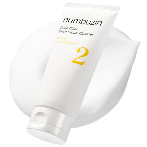 numbuzin No.2 Cleansing Foam | Deep Clean Fresh Cream Cleanser | Foam Cleanser, Gentle Exfoliation, Deep Cleansing, Natural Ingredients | Blackheads, Excess Oil, Dead Skin Cells | 4.05 fl. oz.