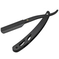 Straight Razor, Men Shaving Barber Razors,Manual Hair Shaver and Blades Antique Black Folding Shaving Knife Stainless Steel,Straight razor Holder (black)