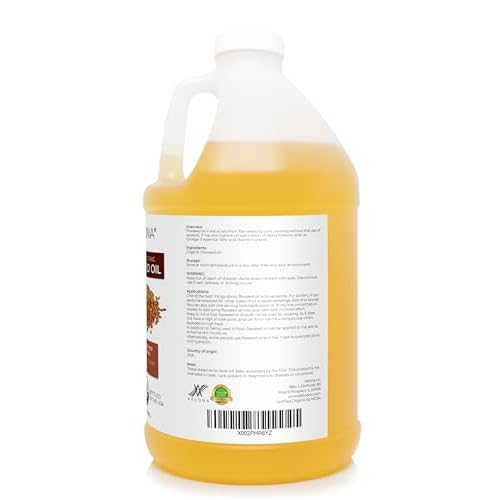 velona USDA Certified Organic Flaxseed Oil - 1 Gallon / 128 Fl Oz |100% Pure and Natural Carrier Oil | Unrefined, Cold Pressed | Body, Face & Skin Care | Use Today - Enjoy Results