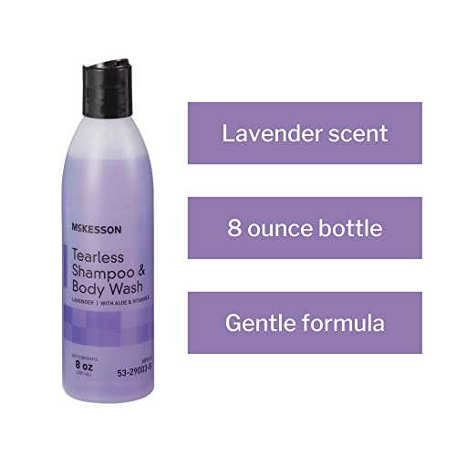 McKesson Tearless Shampoo and Body Wash with Aloe and Vitamin E, Lavender Scent, 8 oz, 1 Count