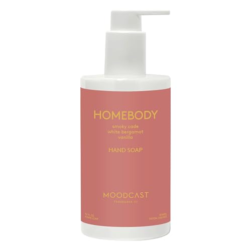Moodcast Homebody Luxury Hand Soap - Vanilla, White Bergamot & Smoky Cade - Gentle Natural Hand Soap for Bathroom & Kitchen - Vegan, Paraben-Free & Sulfate-Free, Made in the USA