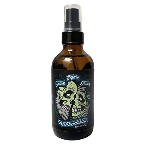 Grave Before Shave Leather/Cedar-wood scent Beard Oil 4 oz. BIG BOTTLE