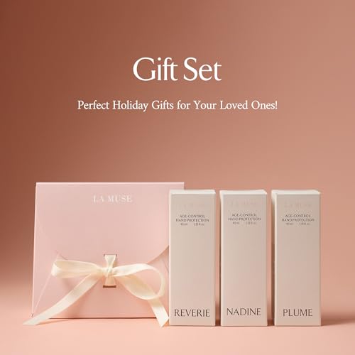 LA MUSE Age-Control Hand Protection | 3-scents, Hand Cream Holiday Gift Set | Luxury Perfumed Hand Cream for Women | Shea Butter Nourishes & Protects Dry, Aging Hands | Fast-Absorbing & Silky Finish