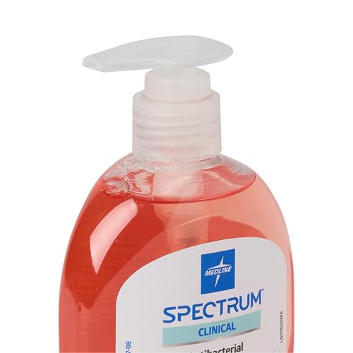 Medline Spectrum Clinical Antibacterial Liquid Hand Soap with 13% BZK, Pump Bottle, 7.5 oz, 1 Each