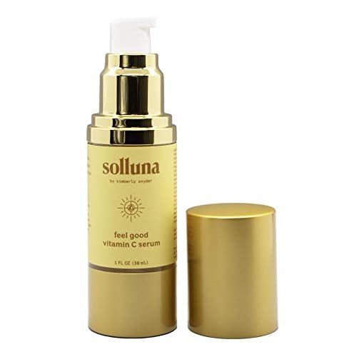 Plant-Based Anti-Aging Vitamin C Serum ? Hydrating, Firming & Soothing Facial Serum ? Hyaluronic Acid, Asc2P & Botanicals ? Solluna by Kimberly Snyder (1oz) Vegan, Cruelty-Free, Non-Toxic & Non-GMO