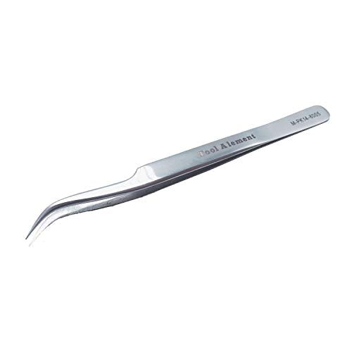 Canadian Stainless Steel 13cm Semi Curve Eyelash Tweezers M-PK14-8005