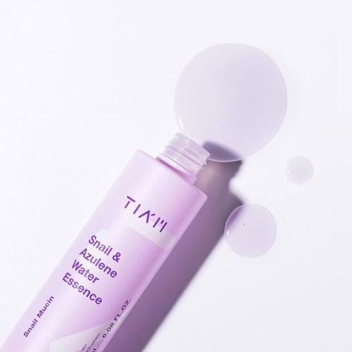 TIA'M TIAM Snail & Azulene Water Essence, 6.1 fl oz, Snail Mucin Essence Facial Toner, Calming, Hydrating with Snail Secretion Filtrate, Korean Skin Care