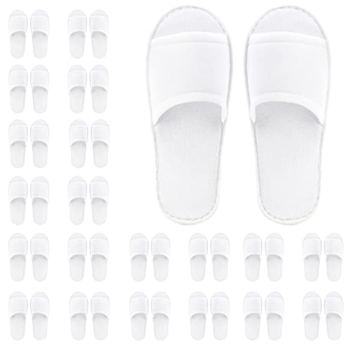 Frcctre 15-20 Pairs Disposable Slippers, Non-Slip Disposable Women Spa Slippers Portable Indoor Slipper for Guests Hotel Home Travel Wedding Salon, Individually Wrapped