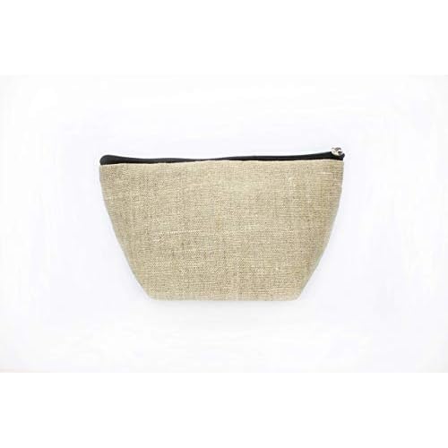 Sheep cosmetic bag Small embroidered makeup purse for women Linen zippered pouch