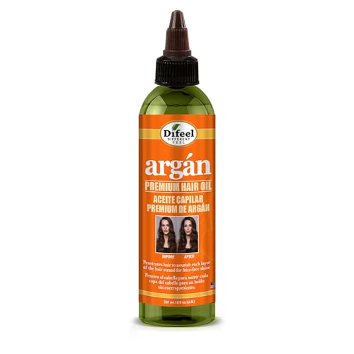 Difeel Argan Hydrating Premium Hair Oil 8 oz. - Hair Oil for Dry Hair and Natural Hair Oil Treatment