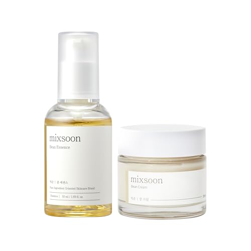 mixsoon] Bean Essence 1.69 fl. oz / 50 ml + Bean Cream 1.69 fl oz/ 50ml, 2 Piece Set