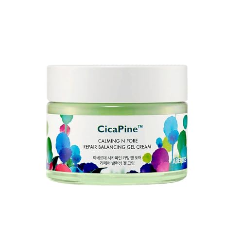Cicapine Calming & Pore Repair Balancing Gel Cream 1.69 fl oz / 50ml, Cica Soothing Gel Cream for Sensitive & Acne-Prone Skin, Pore Minimizing & Tightening Moisturizer Vegan K-Beauty Skincare
