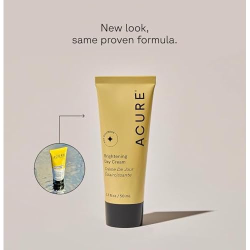 Acure Brightening Day & Night Cream Set - Daily Cica Cream & Night Face Cream for Women & Men with Argan Oil, Hydrate, Refresh, Tone & Brighten Skin, Cruelty Free, Vegan - 1.7 fl oz (2 Pack)