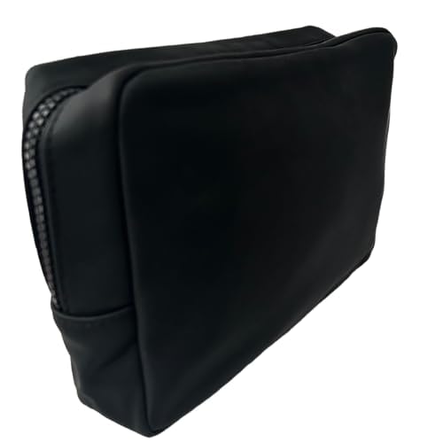 Valentino Black Large Zip Makeup Cosmetic Clutch Wristlet Pouch Approx 8.5L x 5H x 2W (2235)