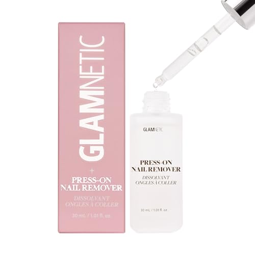 Glamnetic Blueberry Milk Press-On Nails - 30 Count, Super Strong Brush On Nail Glue & Gentle Remover, Opaque Light Blue Short Almond Nails