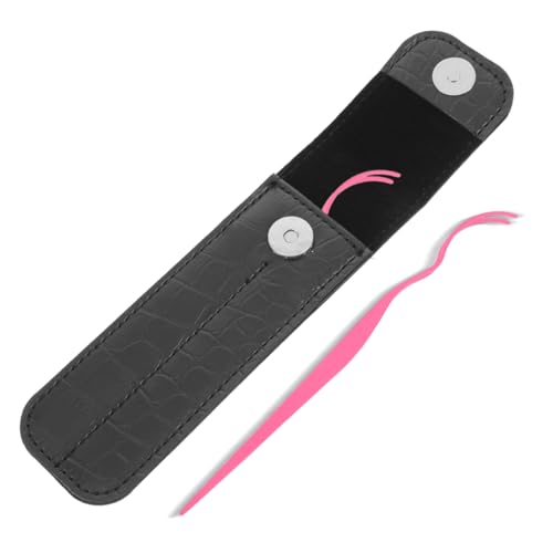 Housoutil Tweezer Storage Case, Eyelash Tweezer Holder, Eyelash Tweezers Case for Extensions, Black